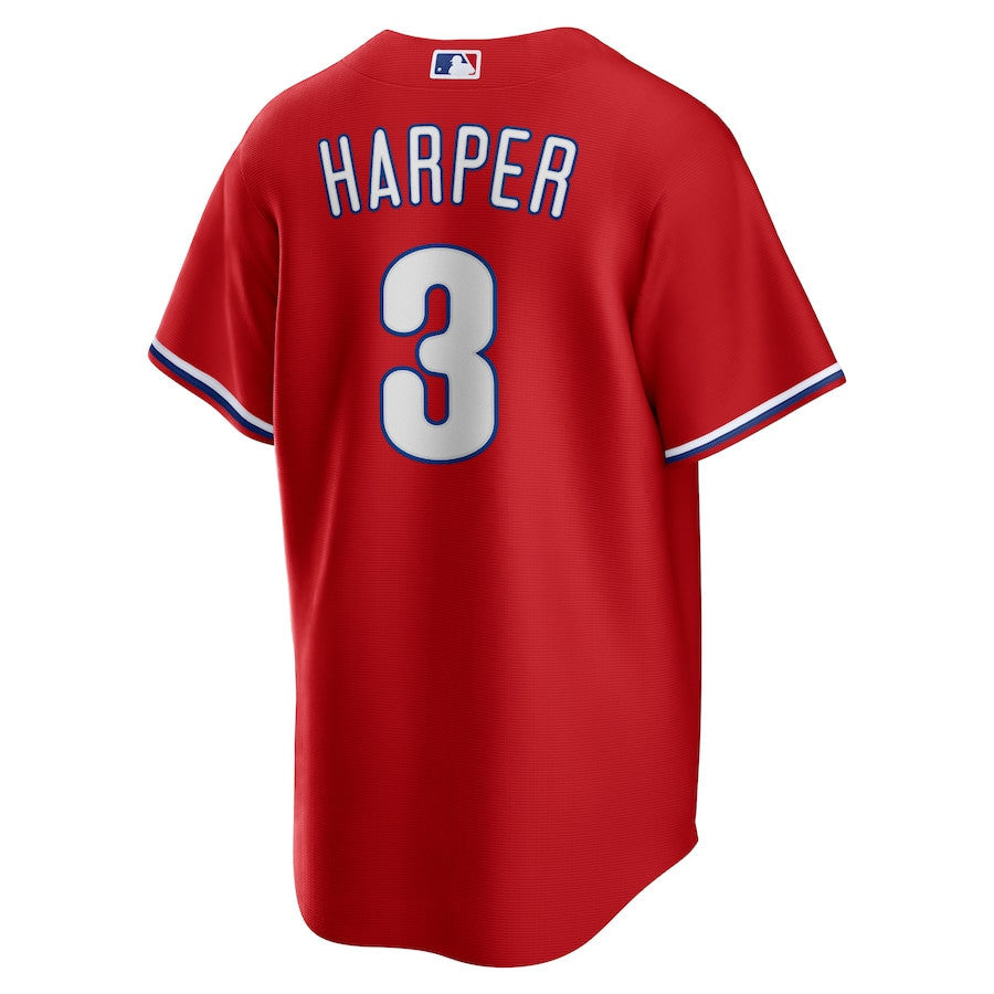 Bryce Harper 3 Philadelphia Phillies Alternate Men Jersey - Red