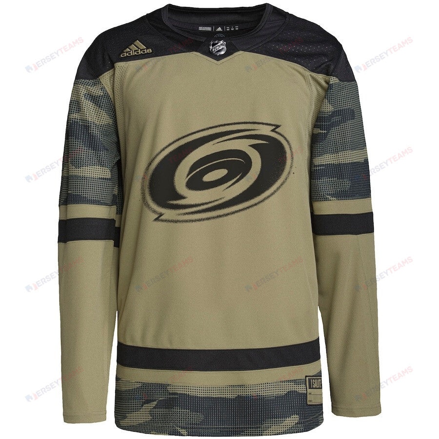 Carolina Hurricanes Military Appreciation Team Custom Practice Jersey - Camo