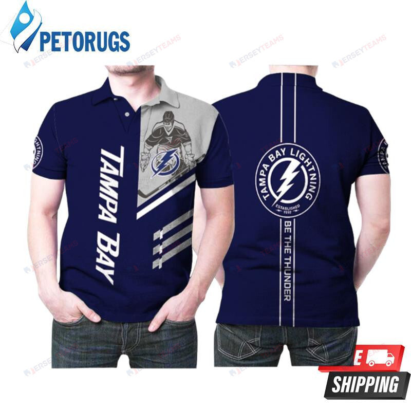 Tampa Bay Lightning Ice Hockey Team Logo Printed Polo Shirt