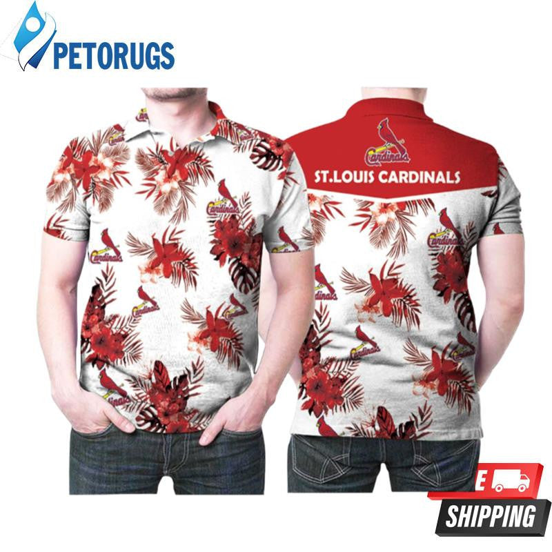 St. Louis Cardinals Baseball Logo Team Tropical Style Printed Polo Shirt