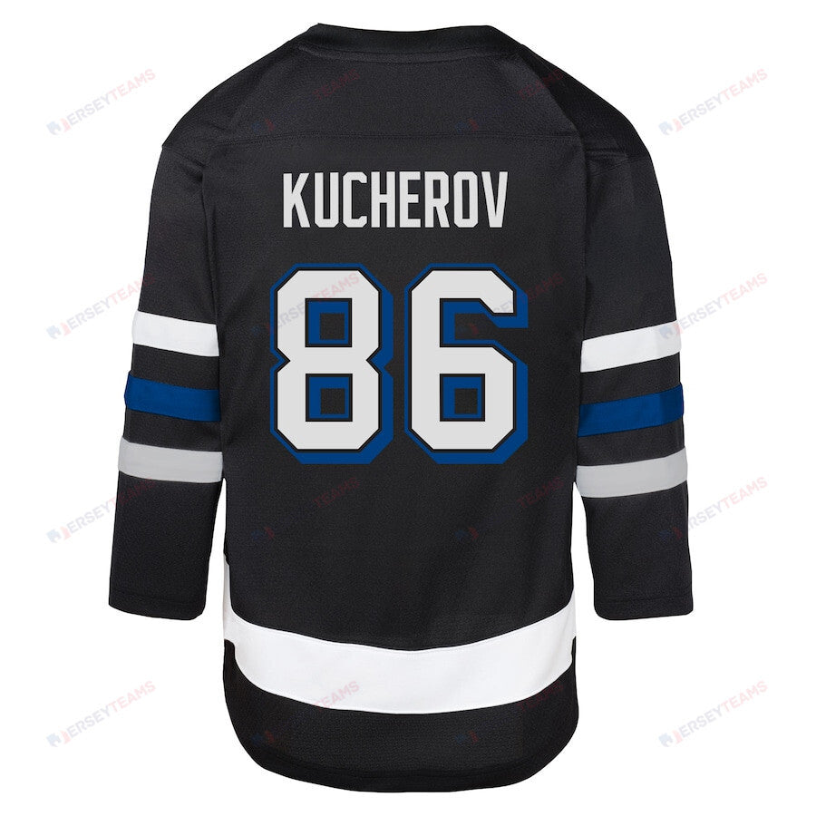 Nikita Kucherov 86 Tampa Bay Lightning Alternate YOUTH Jersey - Black