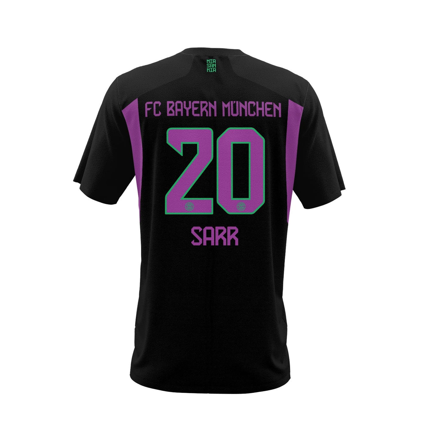 Bouna Sarr 20 Bayern Munich 2023/24 Away Men AOP T-shirt - Black