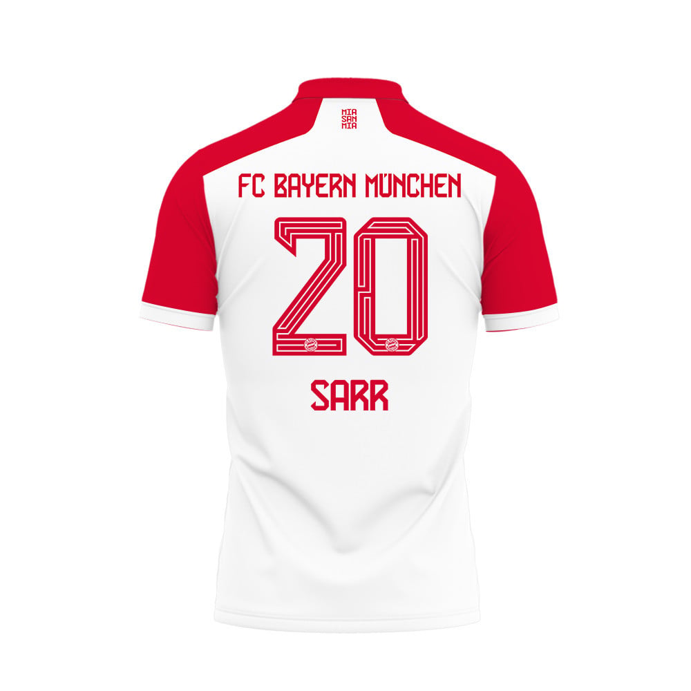 Bouna Sarr 20 Bayern Munich 2023/24 Home Printed Polo Shirt - White