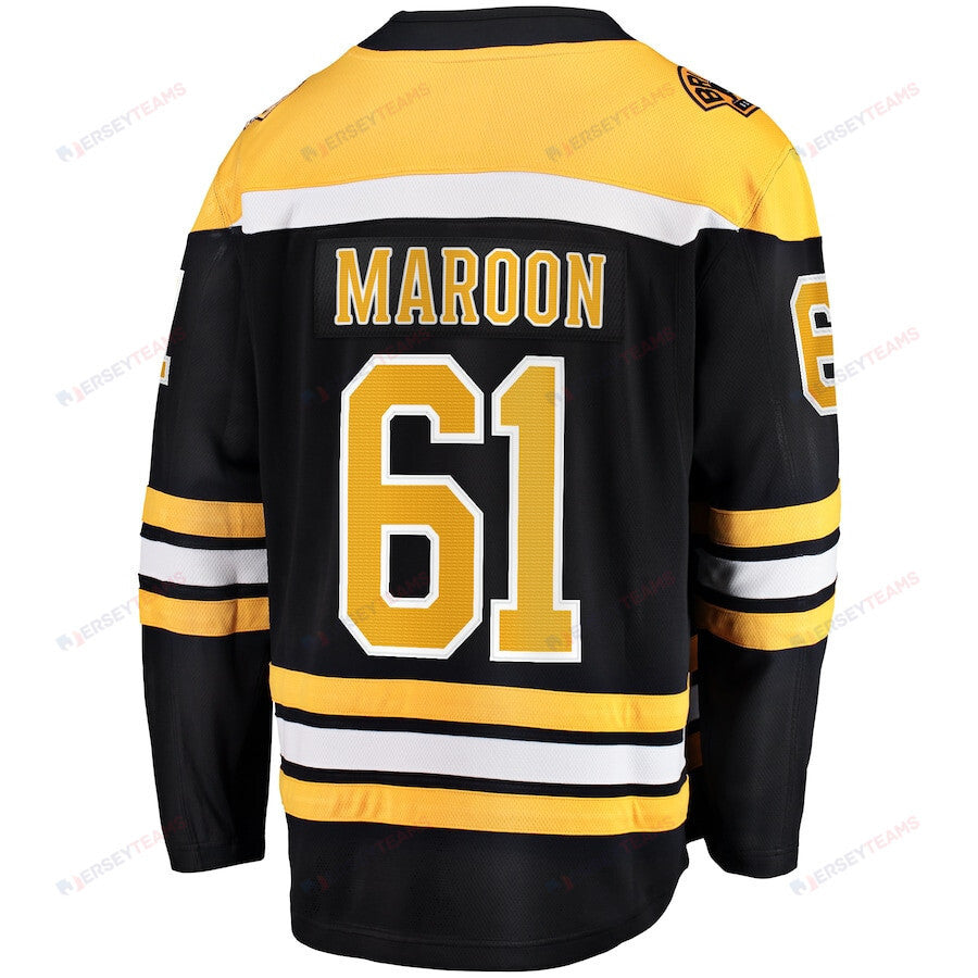 Pat Maroon 61 Boston Bruins Home Breakaway Jersey - Men, Black