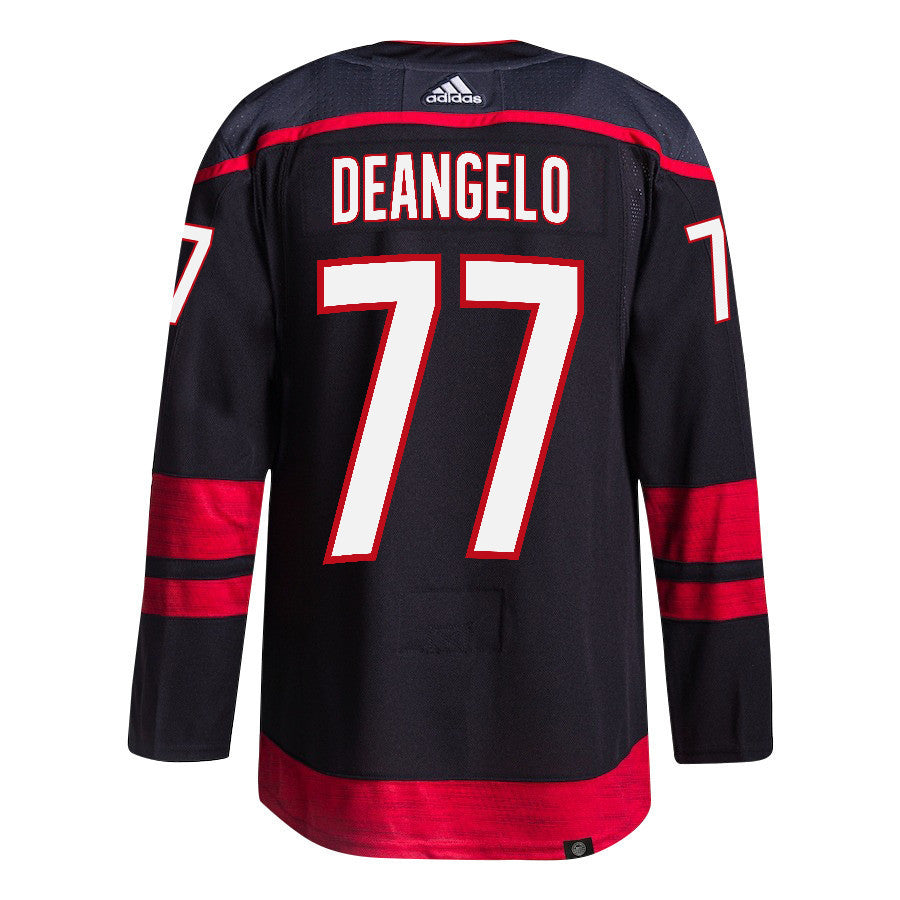 Tony DeAngelo 77 Carolina Hurricanes 2024 NHL Playoffs Patch Home Jersey - Men, Black