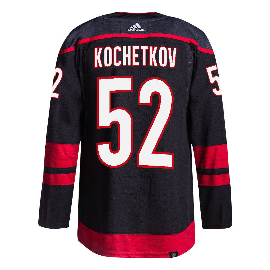 Pyotr Kochetkov 52 Carolina Hurricanes 2024 NHL Playoffs Patch Home Jersey - Men, Black