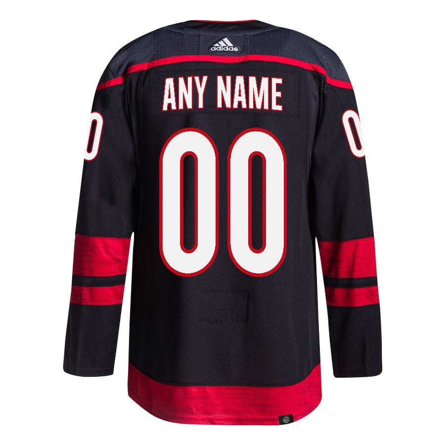 Carolina Hurricanes 2024 NHL Playoffs Patch Home Jersey Customized - Men, Black