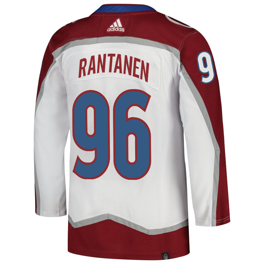 Mikko Rantanen 96 Colorado Avalanche 2024 NHL Playoffs Patch Away Jersey - Men, White