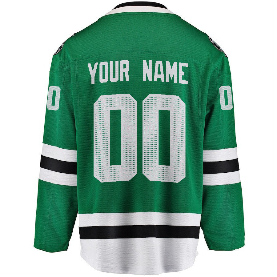 Dallas Stars 2024 NHL Playoffs Patch Home Jersey Customized - Men, Green