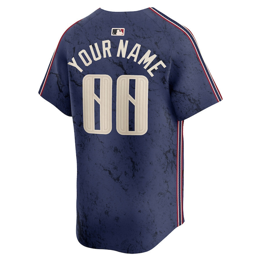 Cleveland Guardians 2024 City Connect Limited Men Custom Jersey - Navy