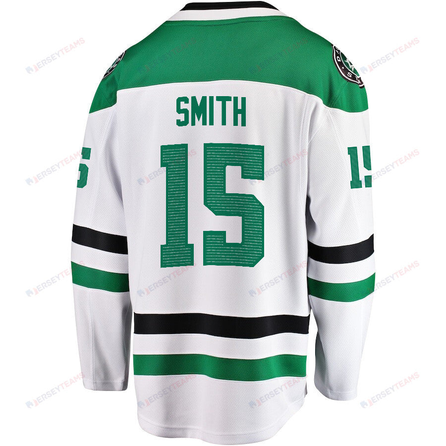 Craig Smith 15 Dallas Stars 2024 NHL Playoffs Patch Away Breakaway Jersey - Men