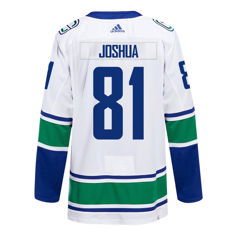 Dakota Joshua 81 Vancouver Canucks 2024 NHL Playoffs Patch Away Jersey - Men, White