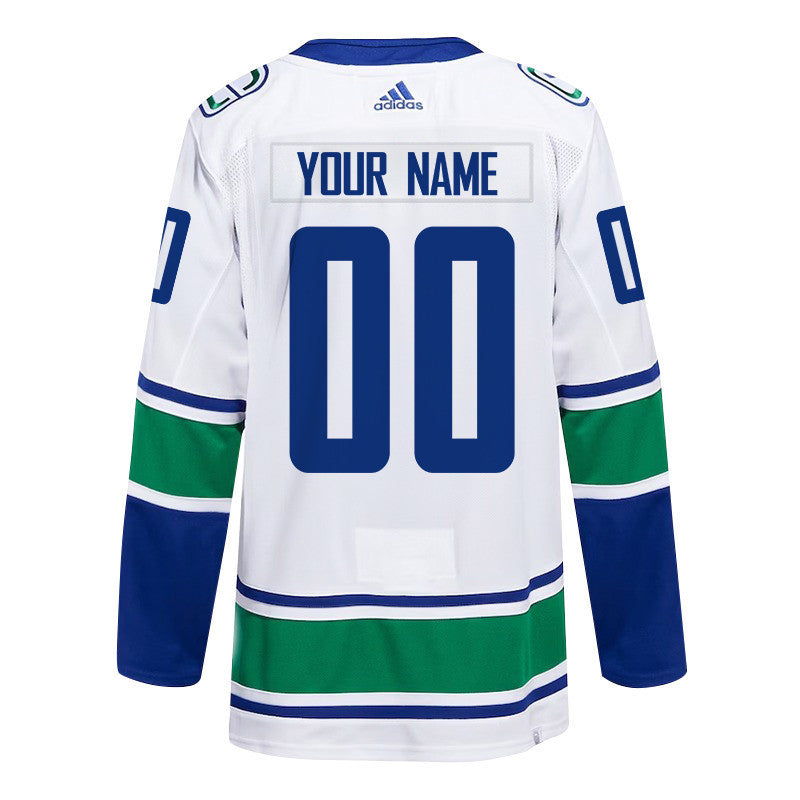 Vancouver Canucks 2024 NHL Playoffs Patch Away Jersey Customized - Men, White