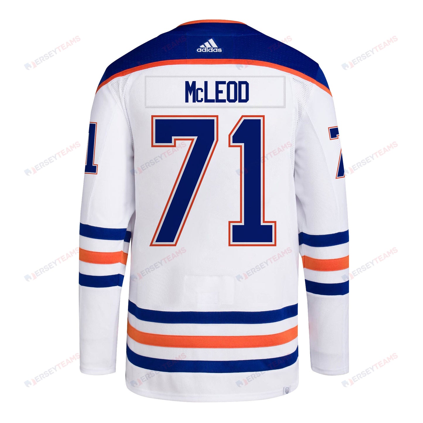 Ryan McLeod 71 Edmonton Oilers 2024 NHL Playoffs Patch Away Jersey - Men, White