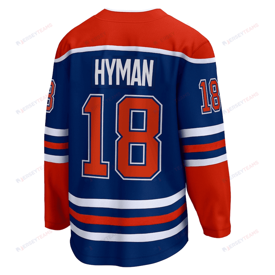 Zach Hyman 18 Edmonton Oilers 2024 Stanley Cup Final Home Breakaway Player Jersey - Royal