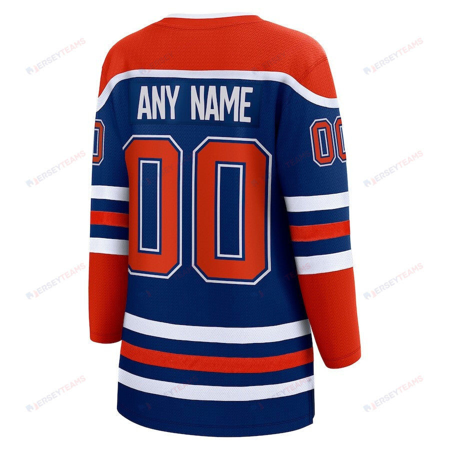 Edmonton Oilers 2024 Stanley Cup Final Home Breakaway Custom Name Jersey - Royal, Women