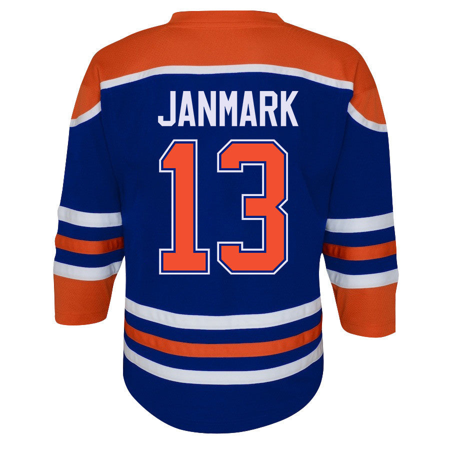 Mattias Janmark 13 Edmonton Oilers 2024 STANLEY CUP Final Youth Home Jersey - Royal