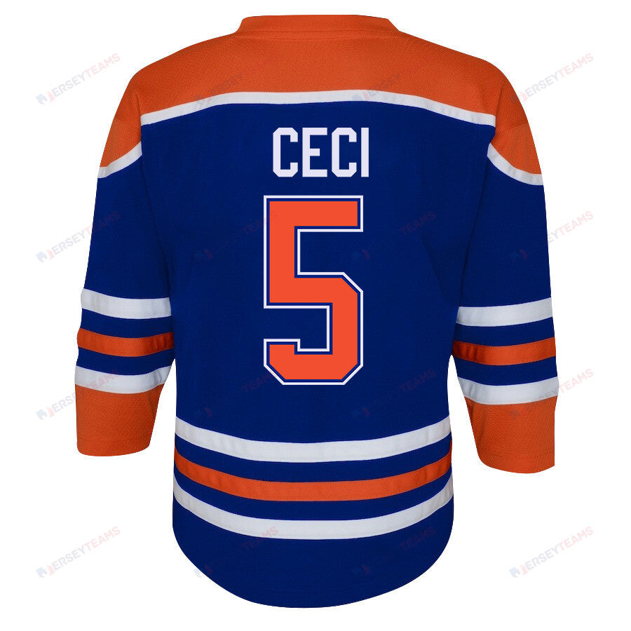Cody Ceci 5 Edmonton Oilers 2024 STANLEY CUP Final Youth Home Jersey - Royal