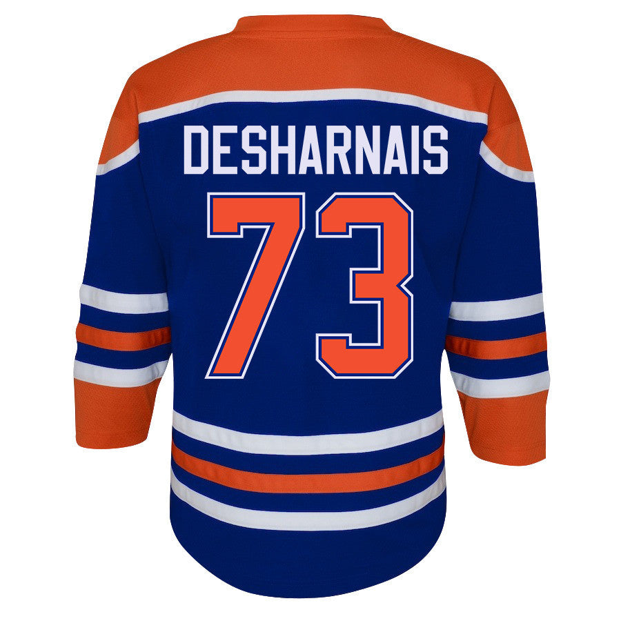 Vincent Desharnais 73 Edmonton Oilers 2024 STANLEY CUP Final Youth Home Jersey - Royal