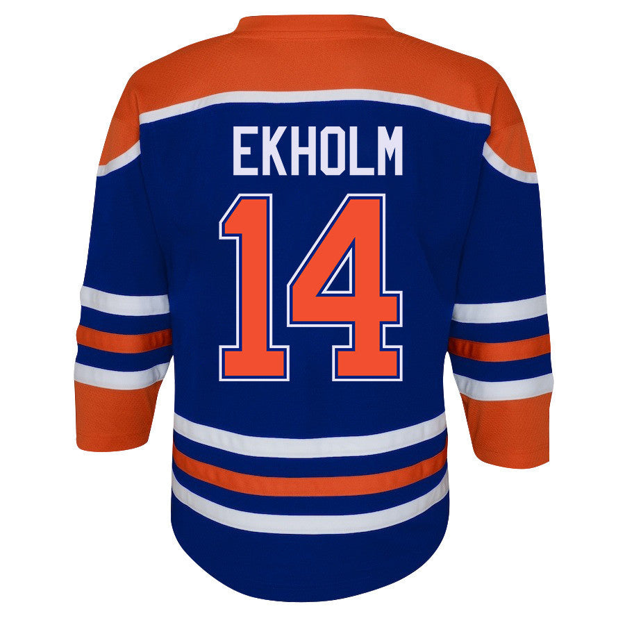 Mattias Ekholm 14 Edmonton Oilers 2024 STANLEY CUP Final Youth Home Jersey - Royal