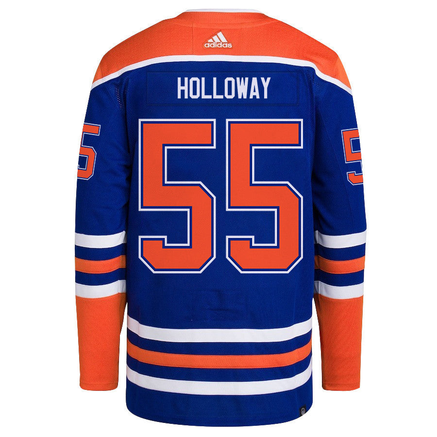Dylan Holloway 55 Edmonton Oilers 2024 STANLEY CUP Final Home Primegreen Jersey - Men, Royal