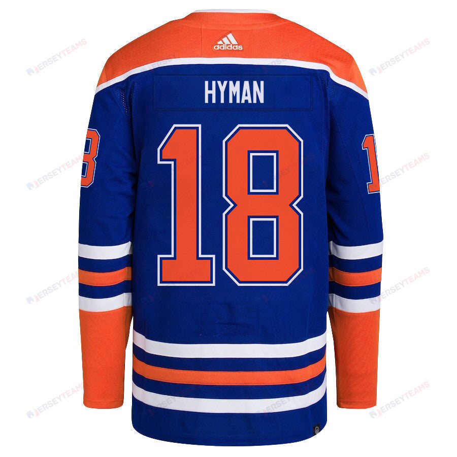 Zach Hyman 18 Edmonton Oilers 2024 STANLEY CUP Final Home Primegreen Jersey - Men, Royal