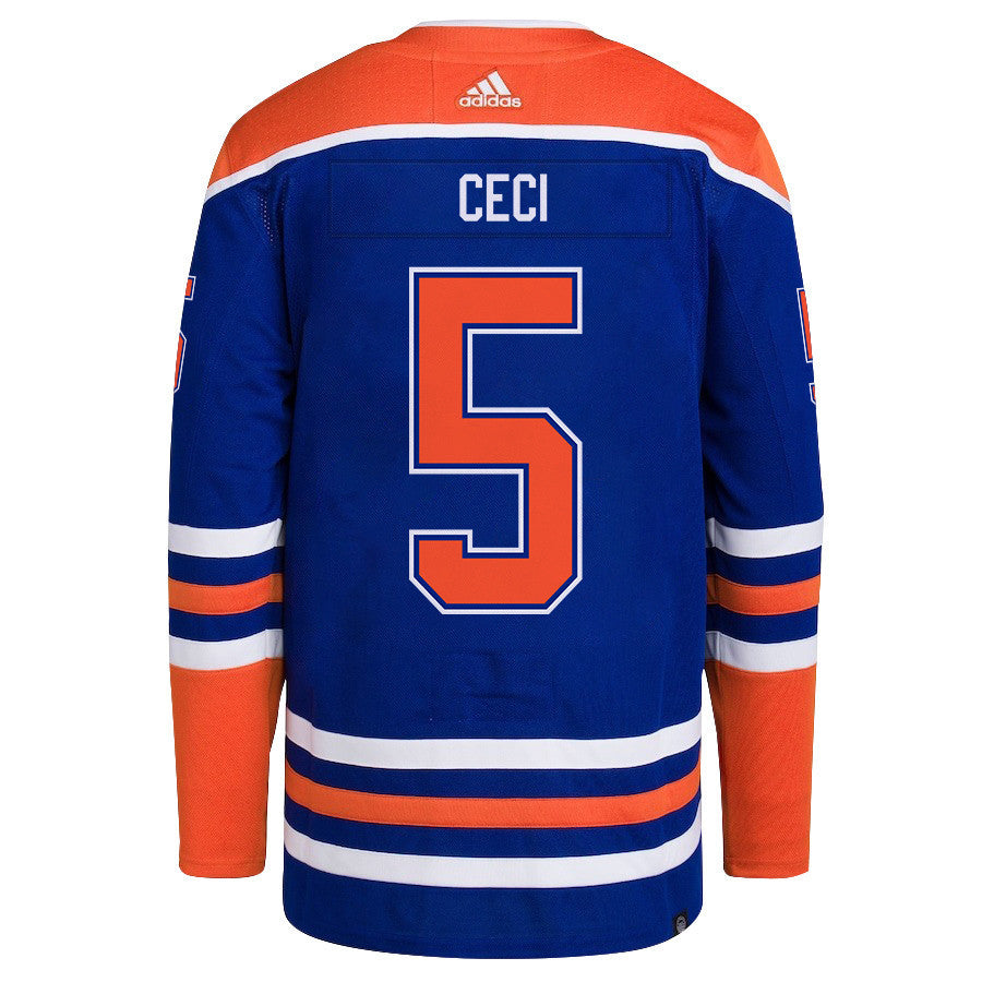 Cody Ceci 5 Edmonton Oilers 2024 STANLEY CUP Final Home Primegreen Jersey - Men, Royal