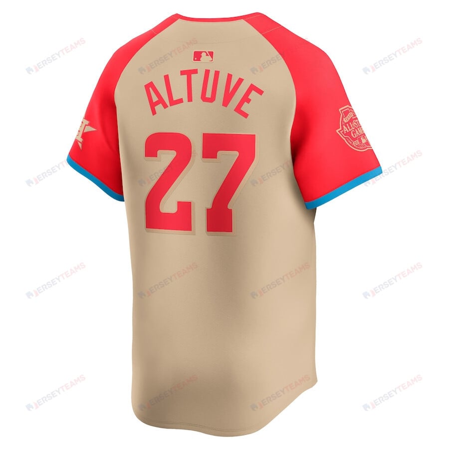 Jose Altuve 27 American League 2024 All-Star Game Limited Player Men Jersey - Cream