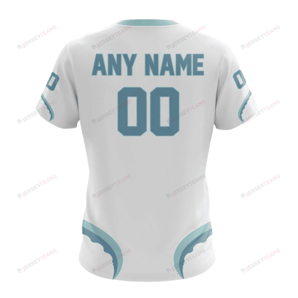 Seattle Kraken Special Whiteout Design Custom AOP T-Shirt - White