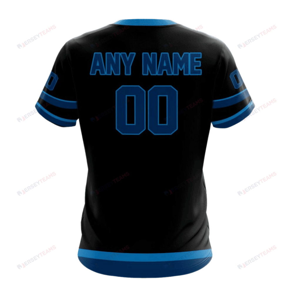 Winnipeg Jets Special Blackout Design Custom AOP T-Shirt - Black