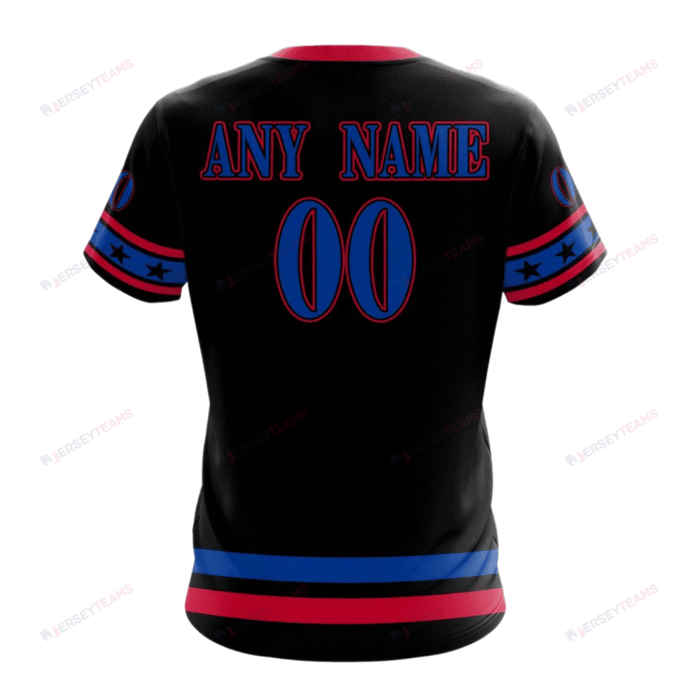 Washington Capitals Special Blackout Design Custom AOP T-Shirt - Black