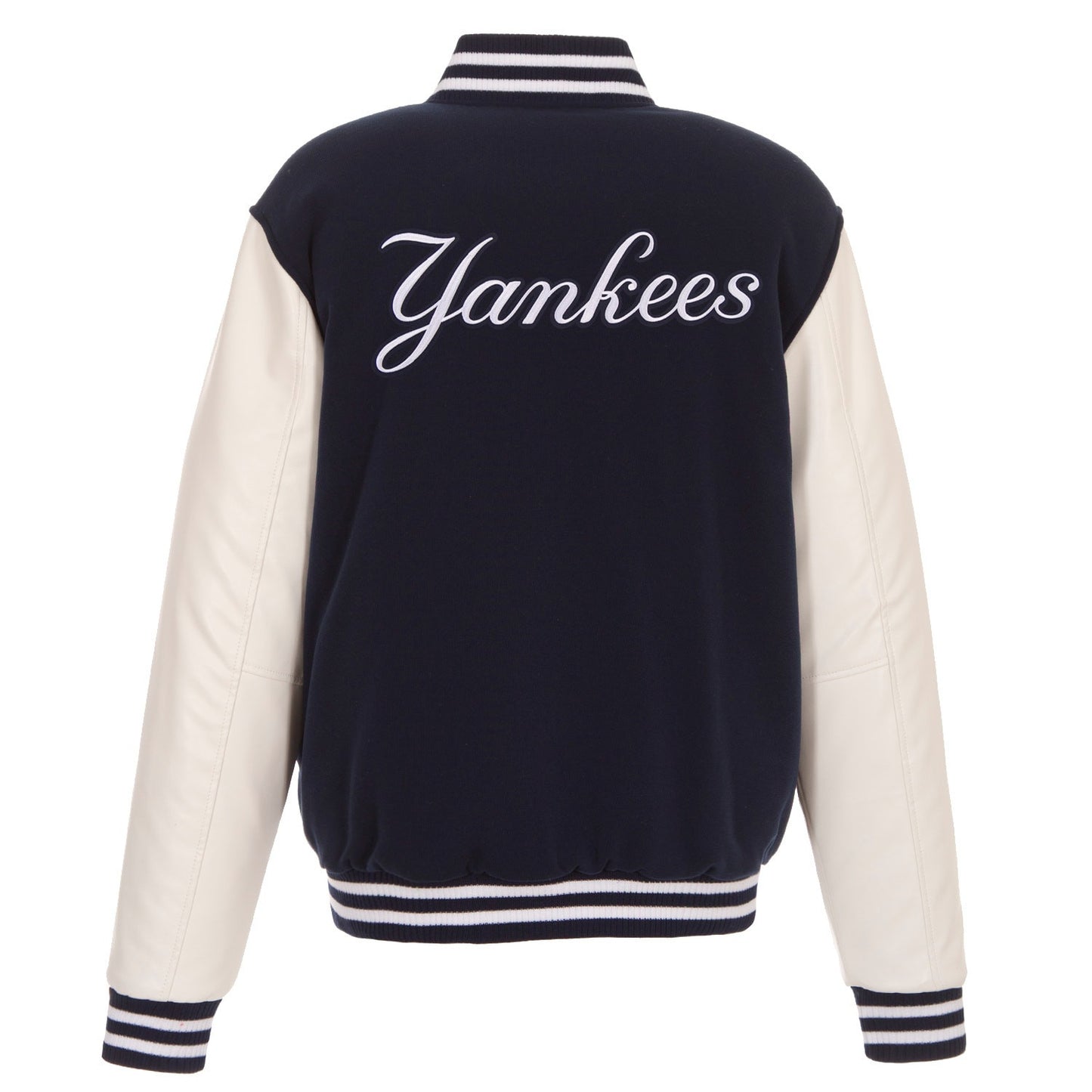 New York Yankees Reversible Fleece Full-Snap Jacket - Men's Navy