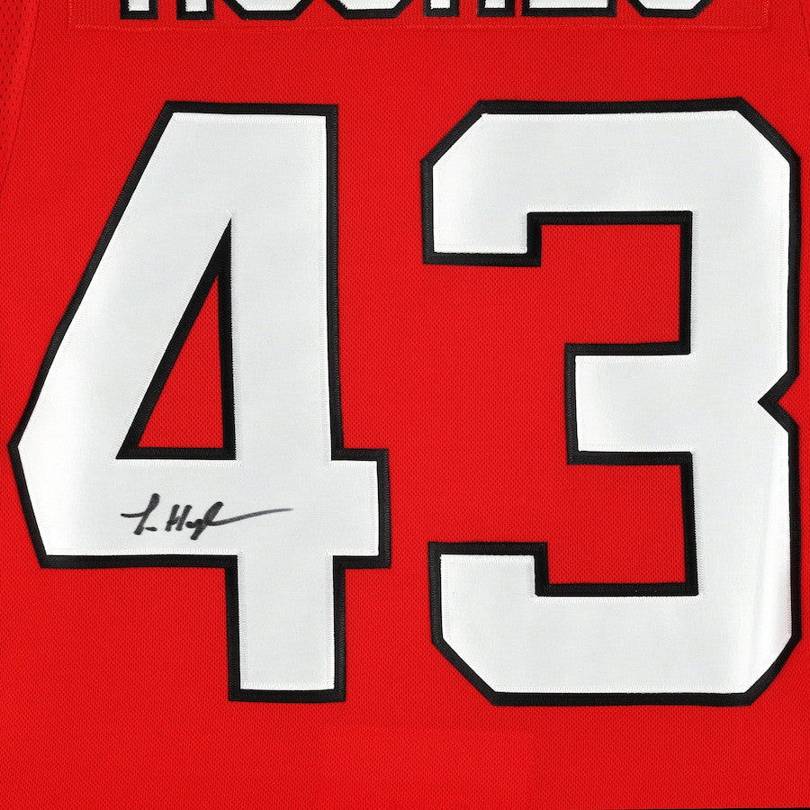 Luke Hughes 43 Signed New Jersey Devils Autographed Jersey - Red