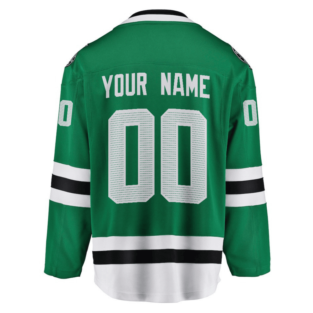 Dallas Stars 2025 NHL Playoffs Patch Home Men Custom Jersey - Green