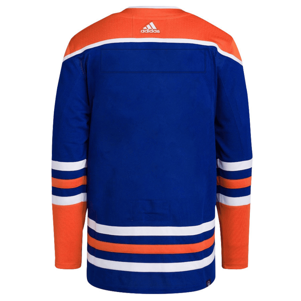 Edmonton Oilers 2025 NHL Playoffs Patch Home Men Jersey - Blue