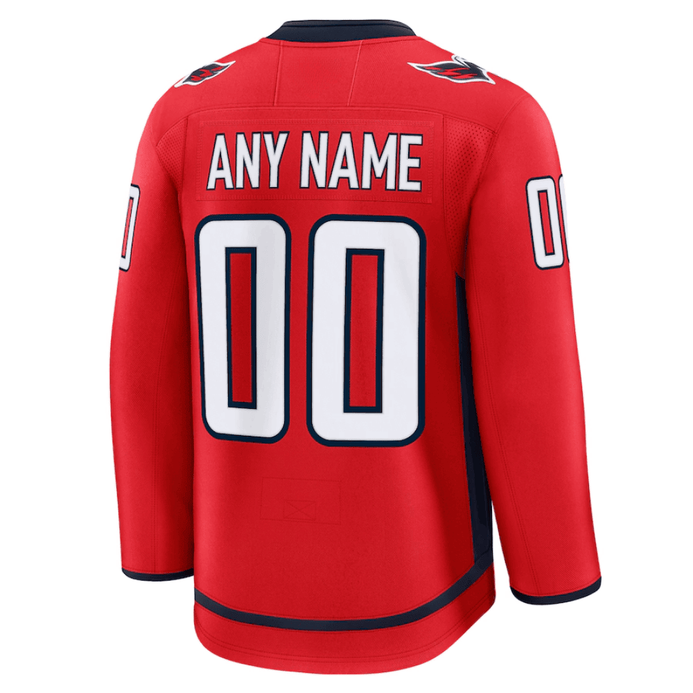 Washington Capitals 2025 NHL Playoffs Patch Home Men Custom Jersey - Red