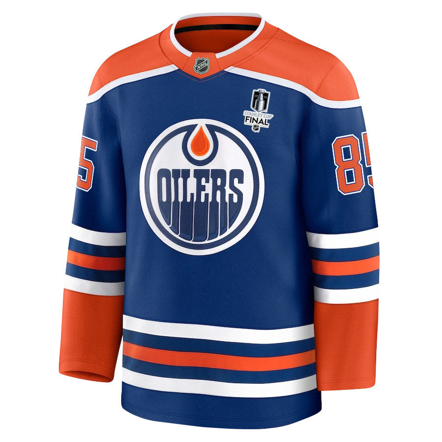 Cam Dineen 85 Edmonton Oilers 2025 STANLEY CUP Final Patch Home Men Jersey - Royal