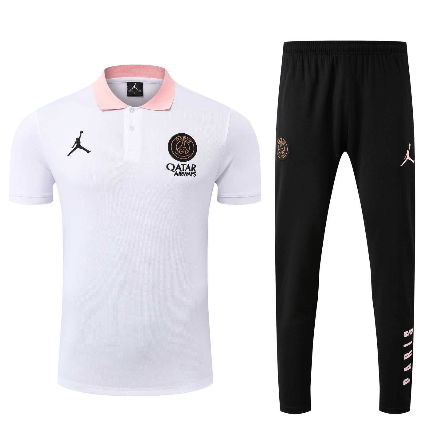 PSG 2025/26 Soccer Training Set – White Grace with Parisian Blush