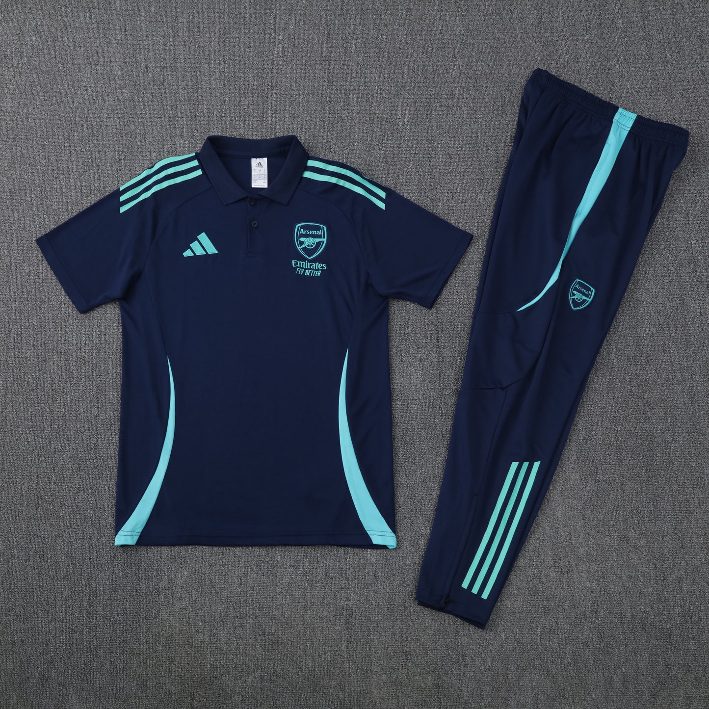 Arsenal 2025/26 Soccer Training Set – Midnight Precision in Aqua Stride