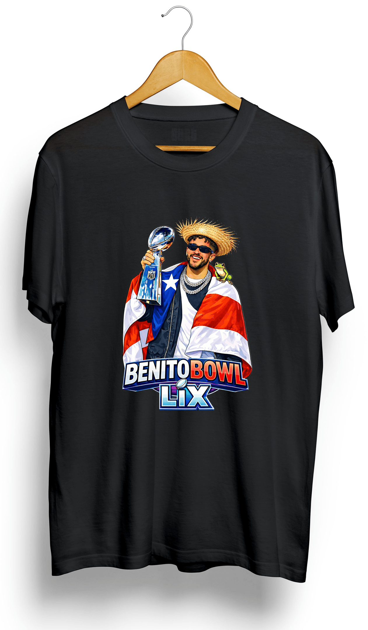 Bad Bunny Benito Bowl Super Bowl 2026 T-Shirt - Black