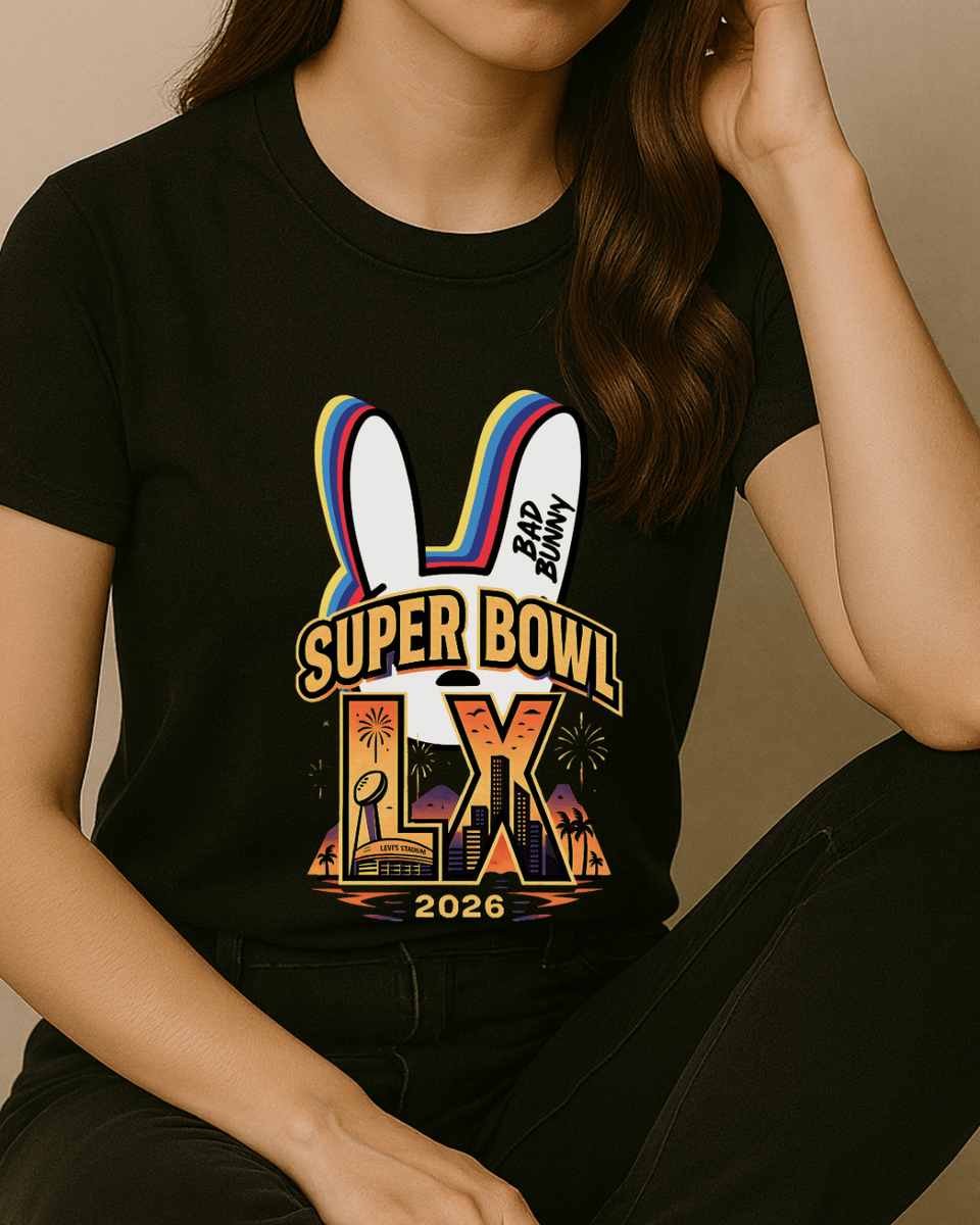 Bad Bunny Super Bowl LX 2026 T-Shirt - Black
