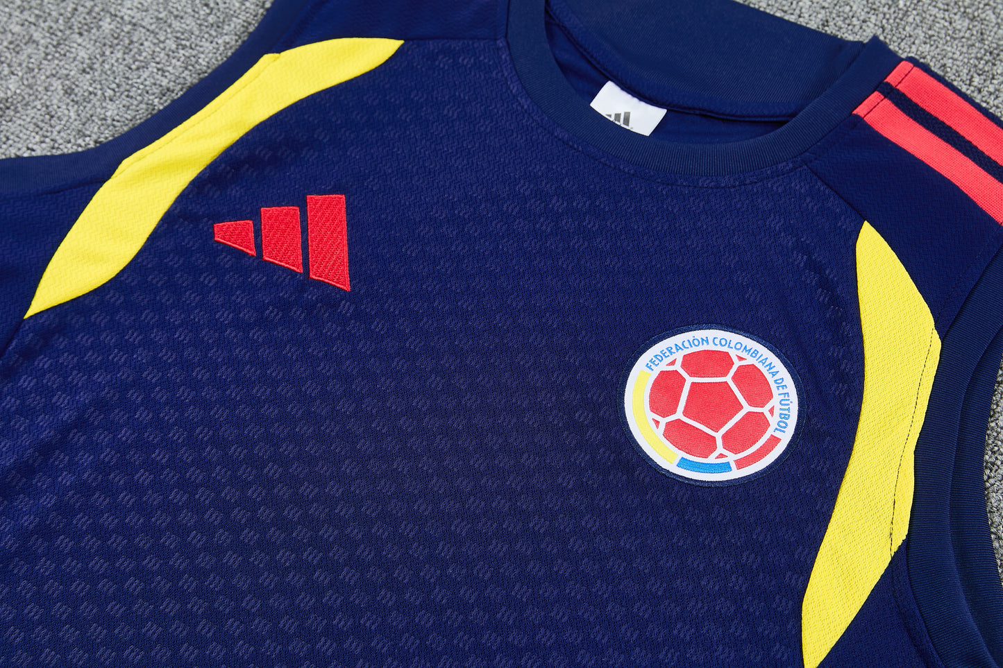 Colombia 2026-27 Sleeveless Training Set Men Soccer Kit – Navy Blue