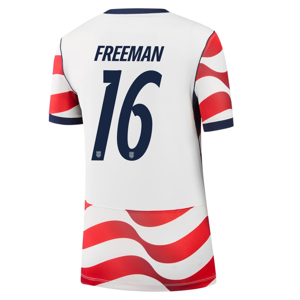 Alex Freeman 16 USMNT 2026 Women's Home Jersey - White