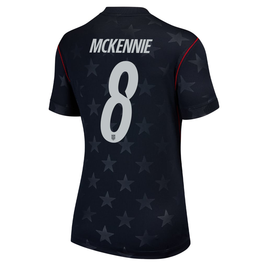 Weston McKennie 8 USMNT 2026 Women's Away Stadium Game Jersey - Black