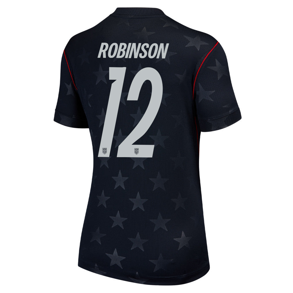 Miles Robinson 12 USMNT 2026 Women's Away Stadium Game Jersey - Black