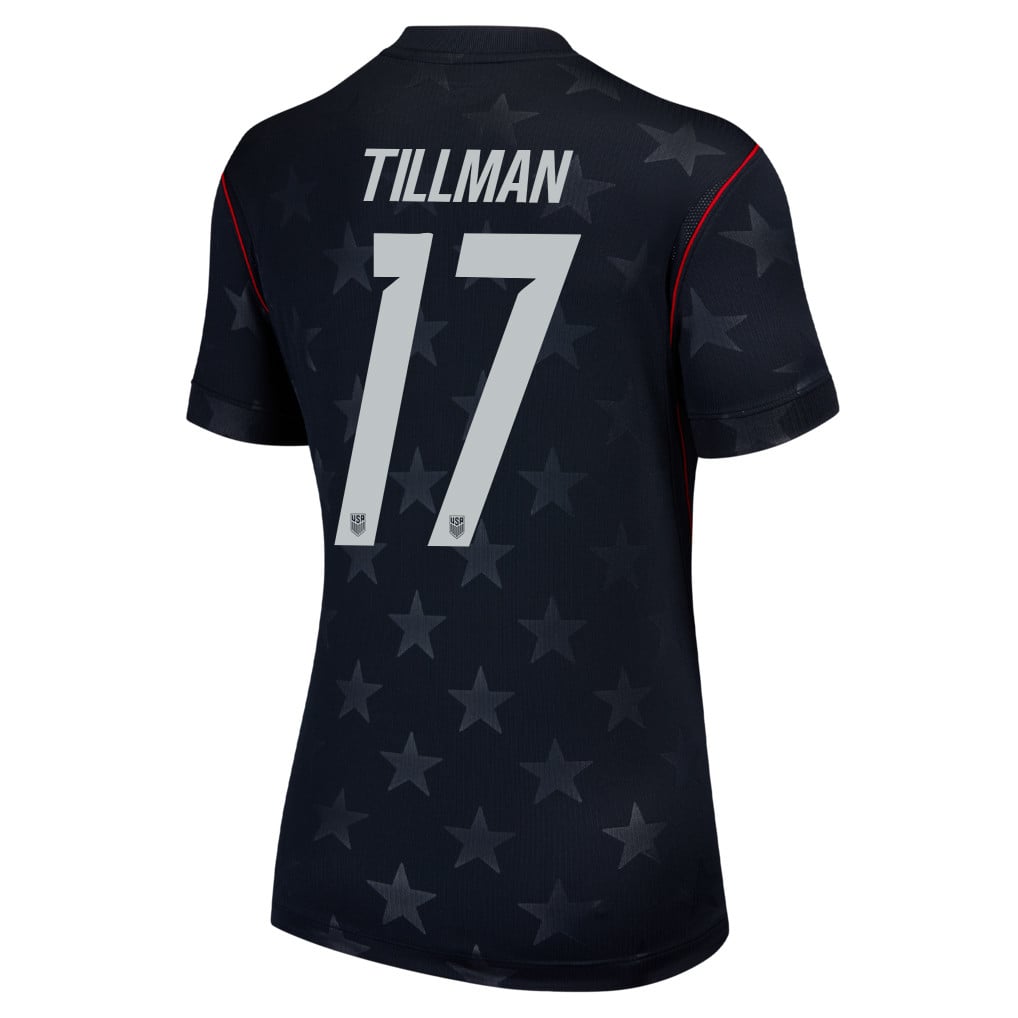 Malik Tillman 17 USMNT 2026 Women's Away Stadium Game Jersey - Black