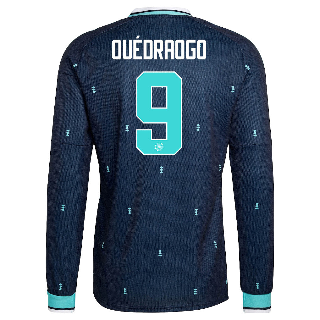 Assan Ouédraogo 9 Germany National Team 2026 Away Long Sleeve Jersey - Navy