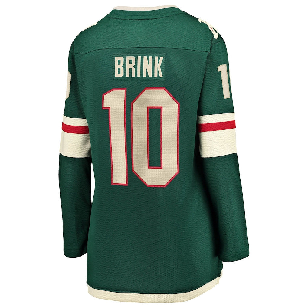 Bobby Brink 10 Minnesota Wild Women's Home Breakaway Jersey - Green