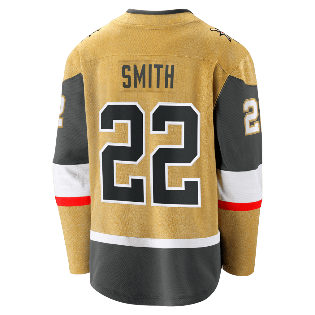 Cole Smith 22 Vegas Golden Knights Home Breakaway Men Jersey - Gold
