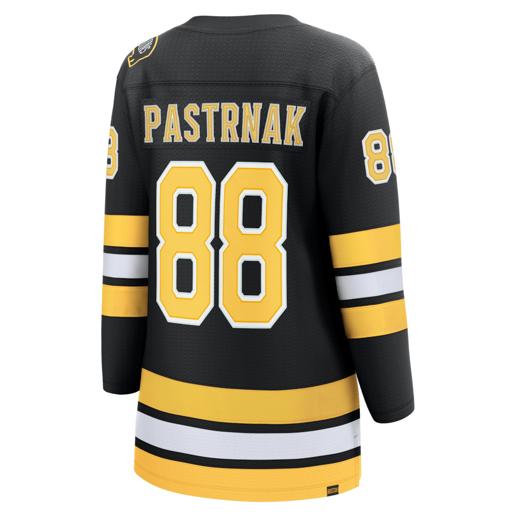 David Pastrnak 88 Boston Bruins Women's Home Breakaway Jersey - Black